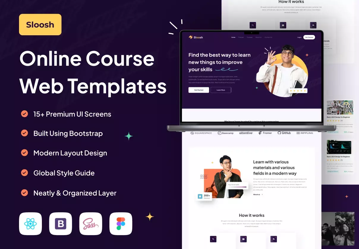 Sloosh - Online Course Web Templates