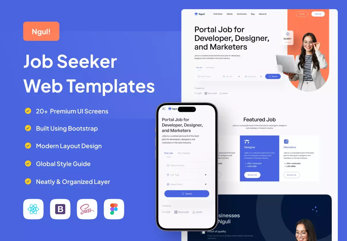 Ngul! - Job Seeker Web Templates