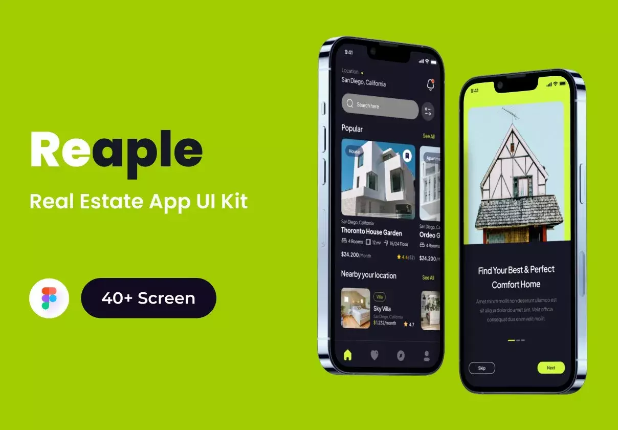 Reaple - Real Estate App UI Kit