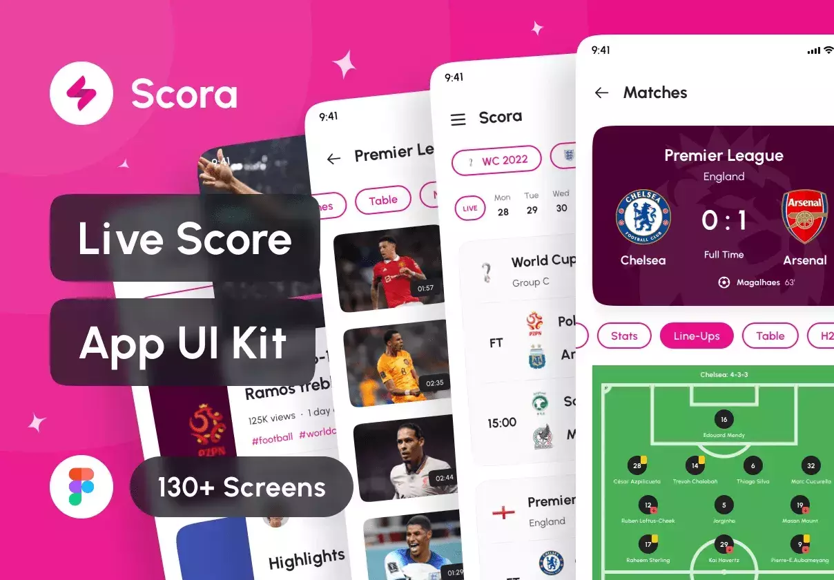 Scora - Live Score App UI Kit