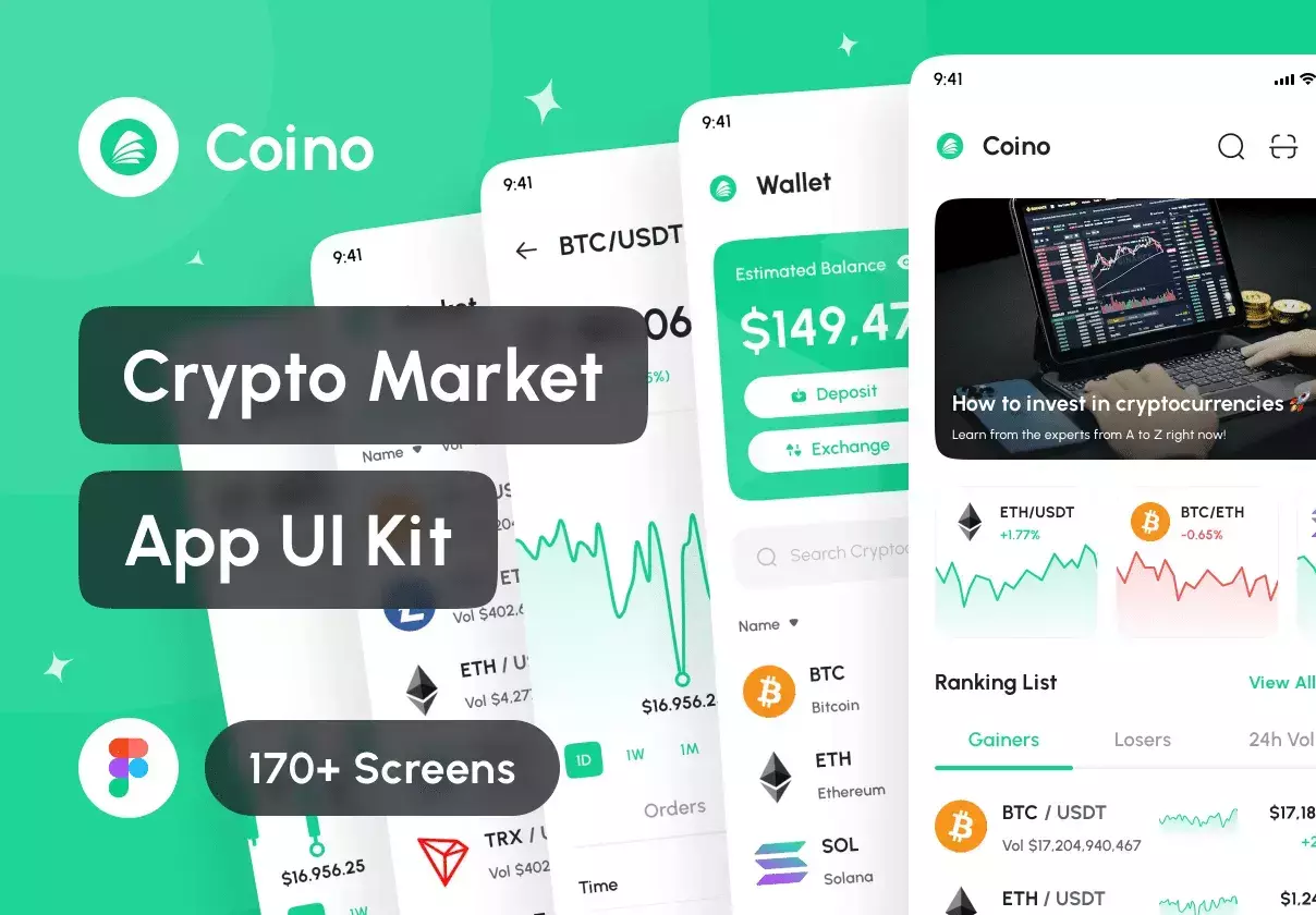 Coino - Crypto Market App UI Kit