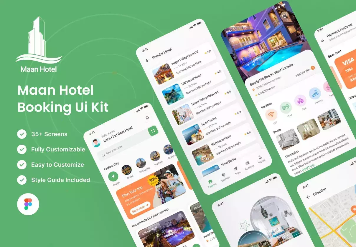 Maan Hotel Booking App Flutter UI Kit