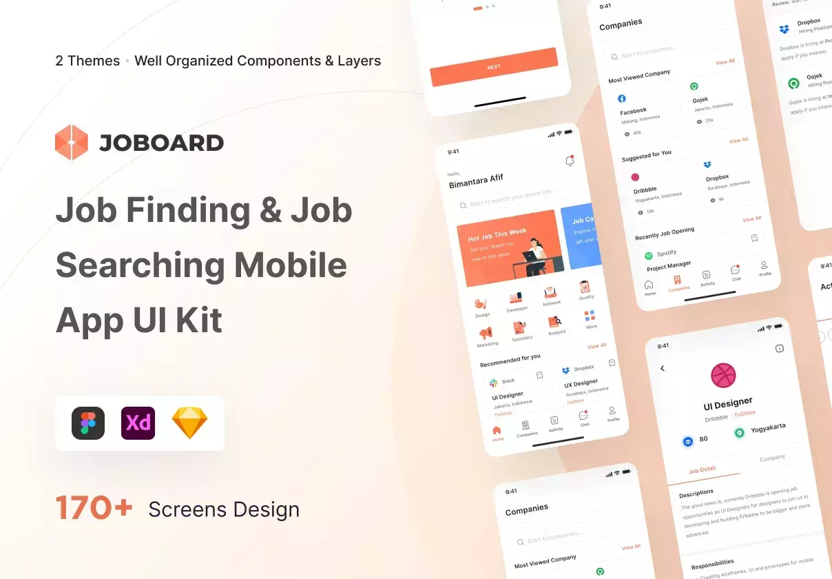 Joboard - Job Finding & Search for Work UI Kit