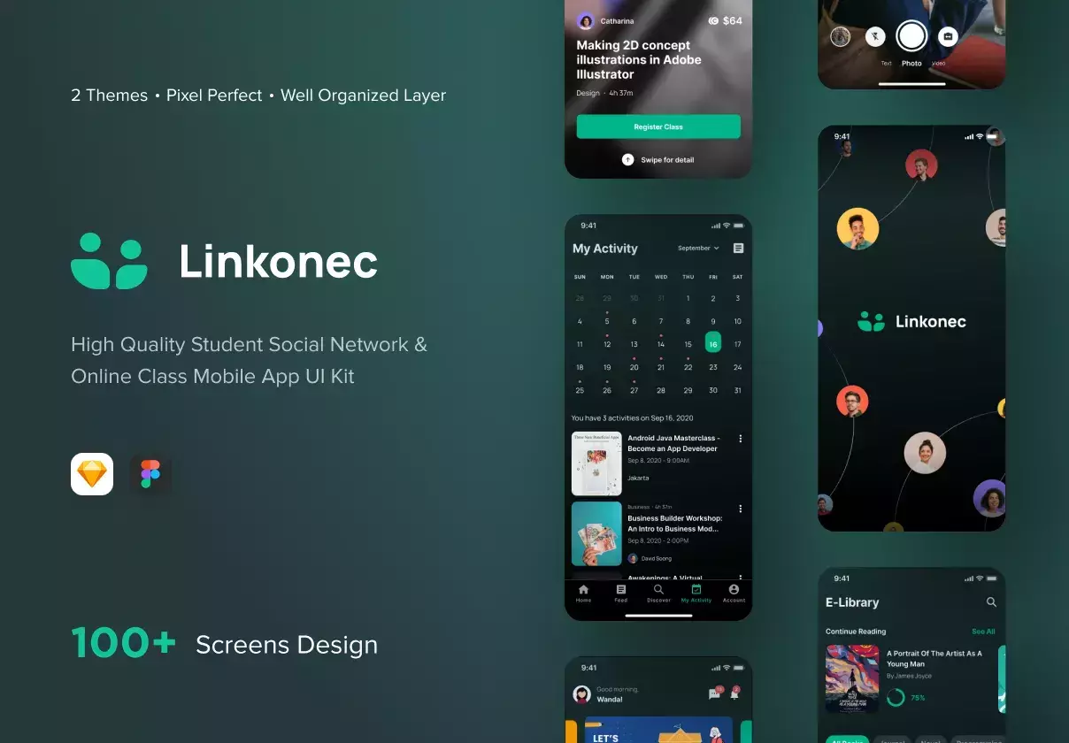 Linkonec Student Social Network & Online Class Mobile App