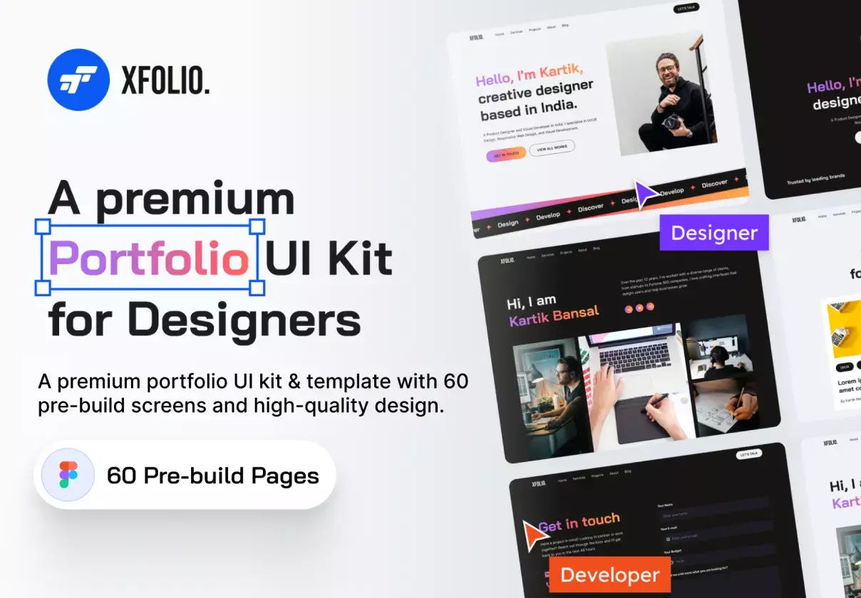 Xfolio - Portfolio Website UI Kit