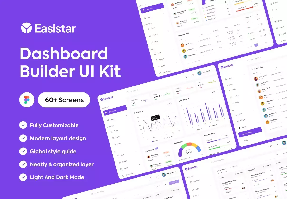 Easistar - Dashboard UI Kit