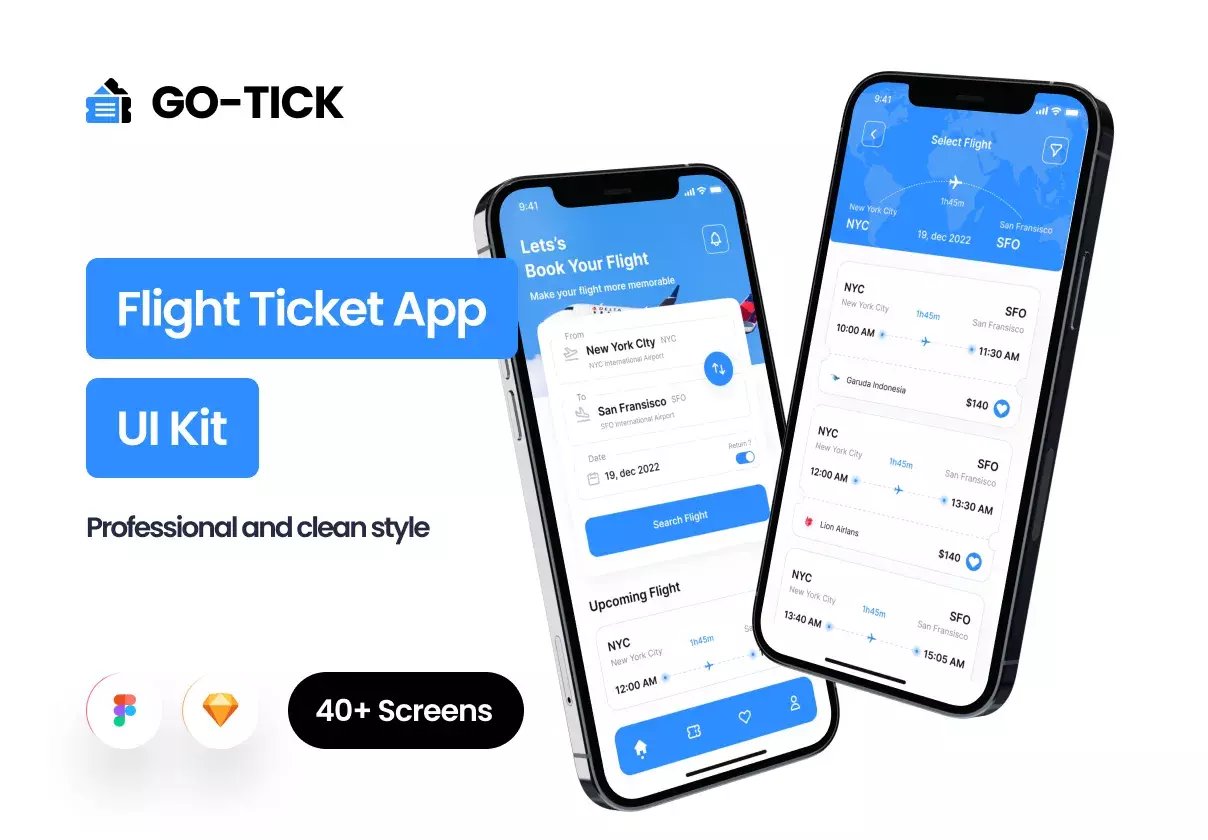 Modern and professional booking flight ticket