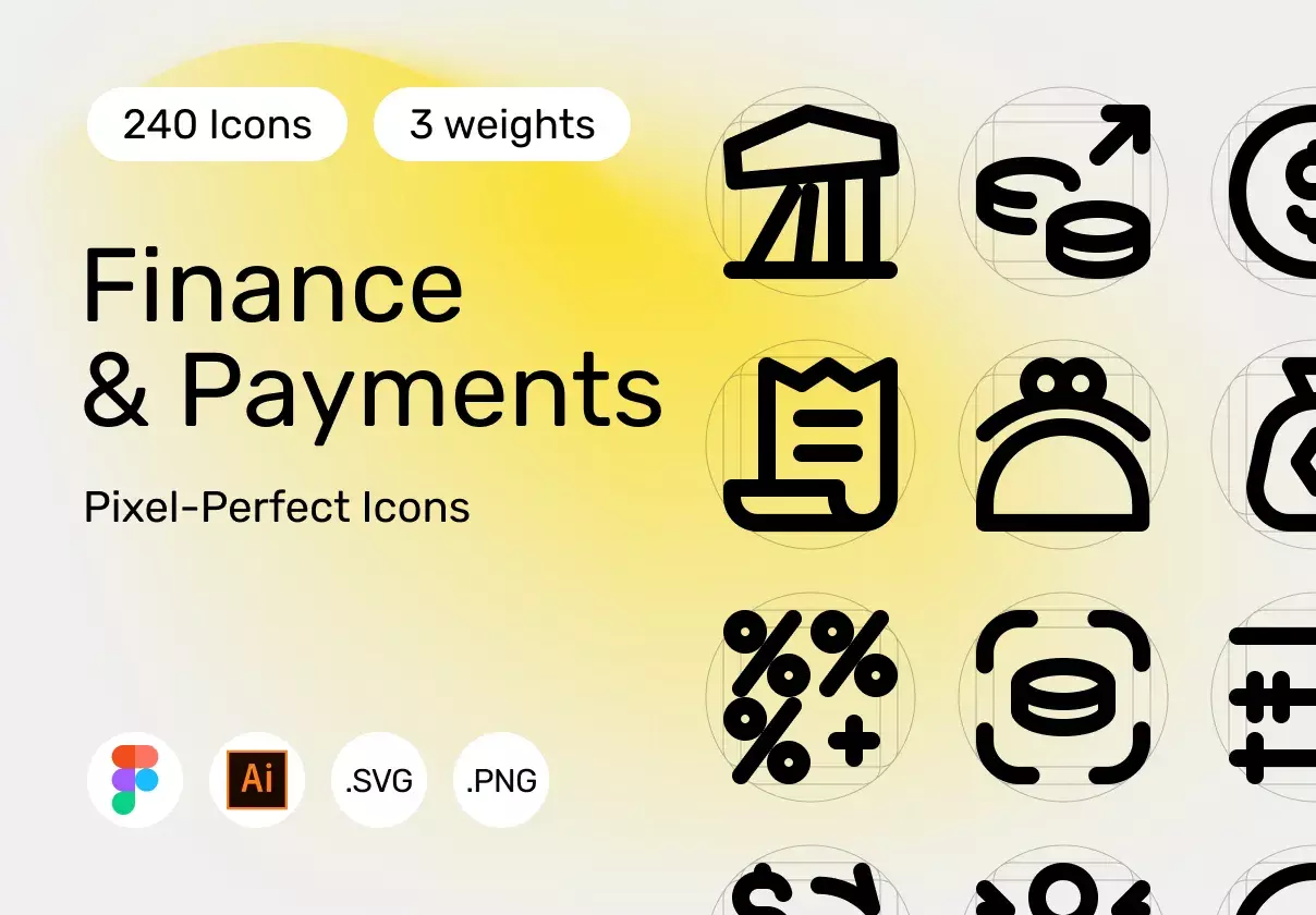 Finance — Pixel-Perfect 240 Icons