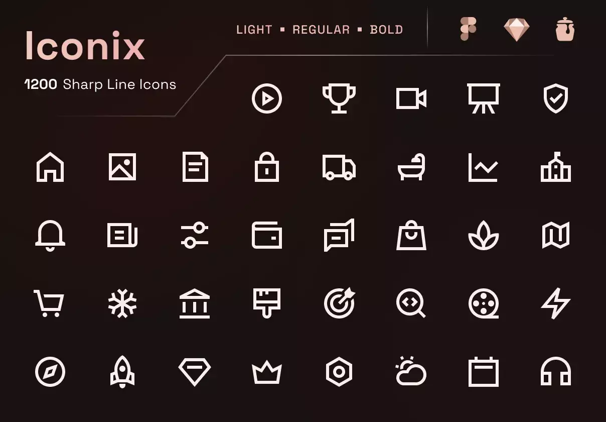 Iconix Sharp Line Icons