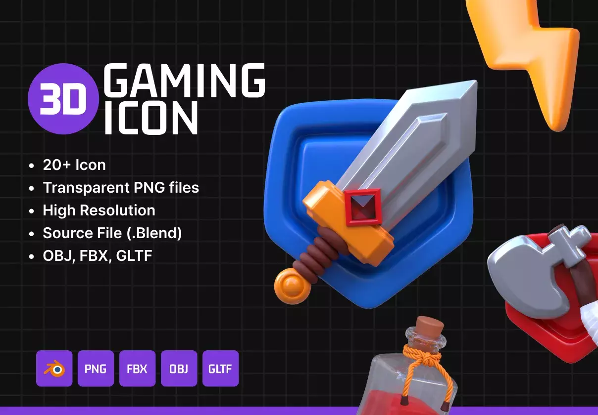 3D Stylized Gaming Icon