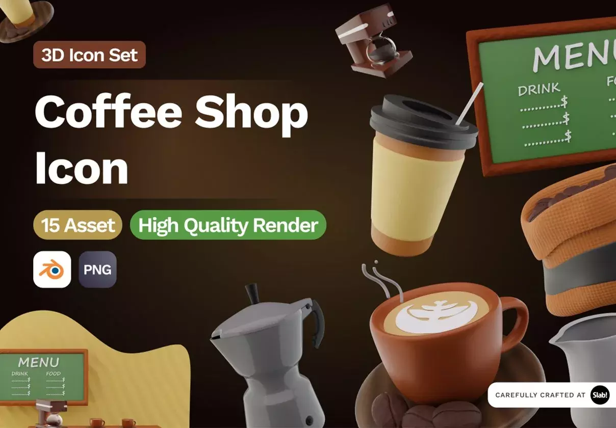 3D Coffee Shop Icon