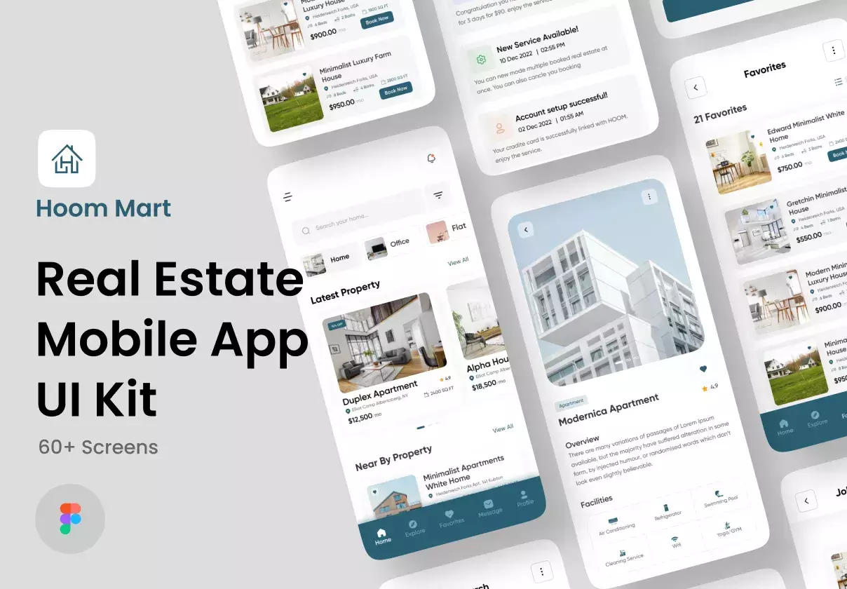 Hoom Mart - Real Estate App UI Kit