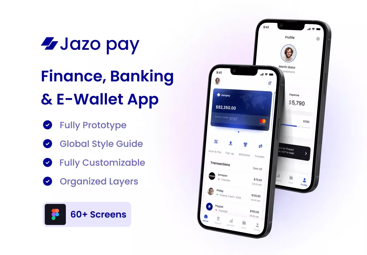 Jazopay - Investments & Finance App UI Kit