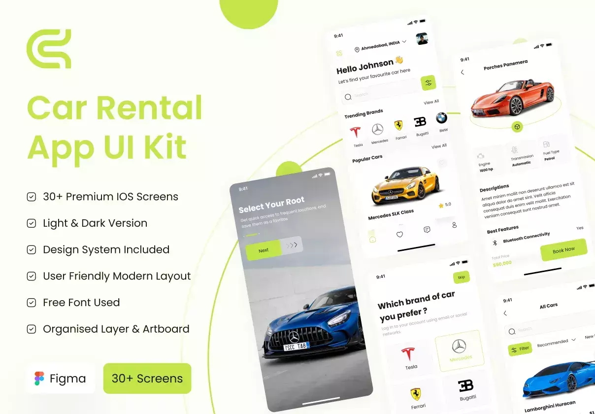 Car Rental App UI Kit