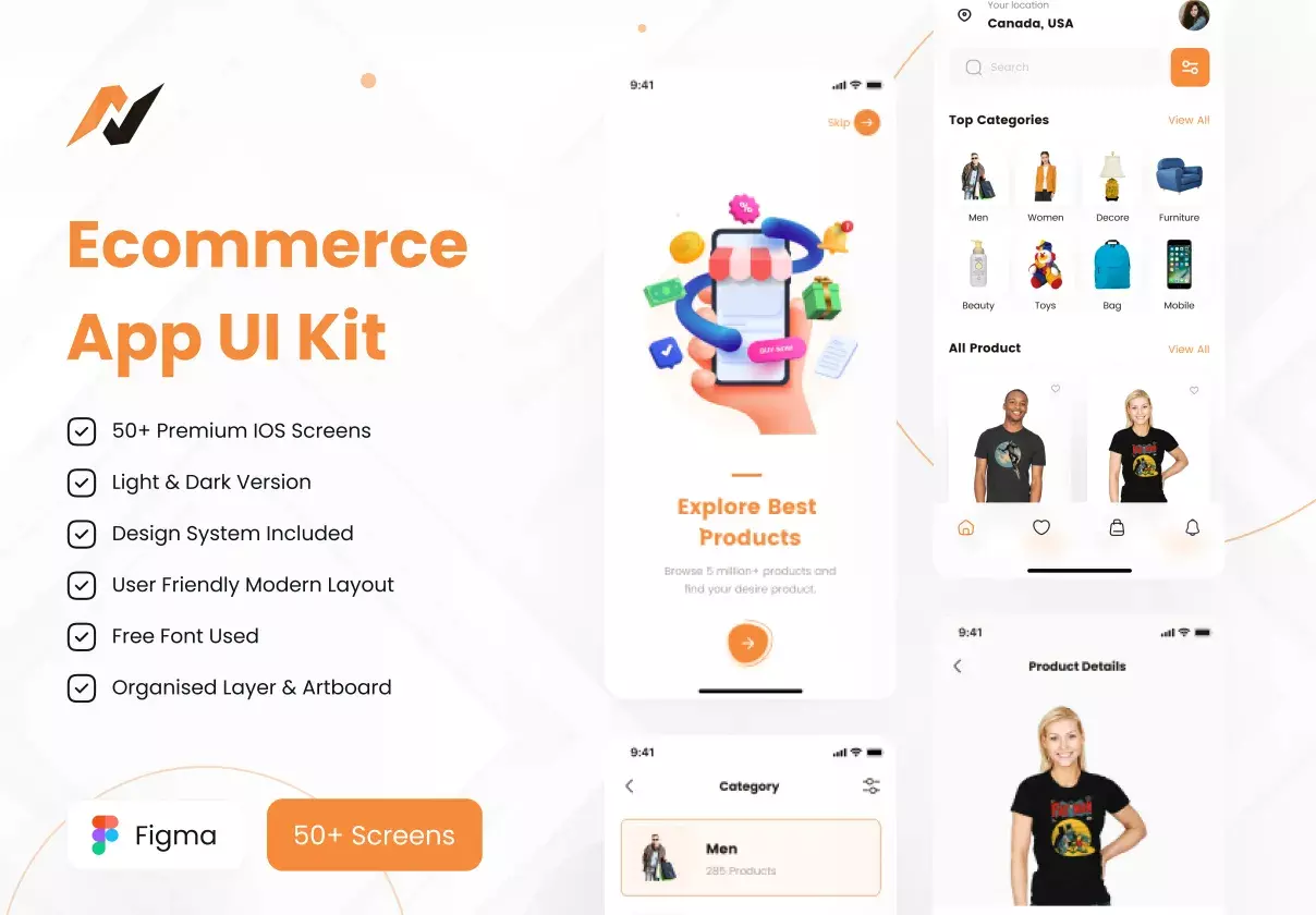 E-Commerce App UI Kit