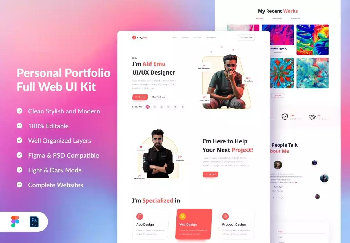 Personal Portfolio Web UI Kit