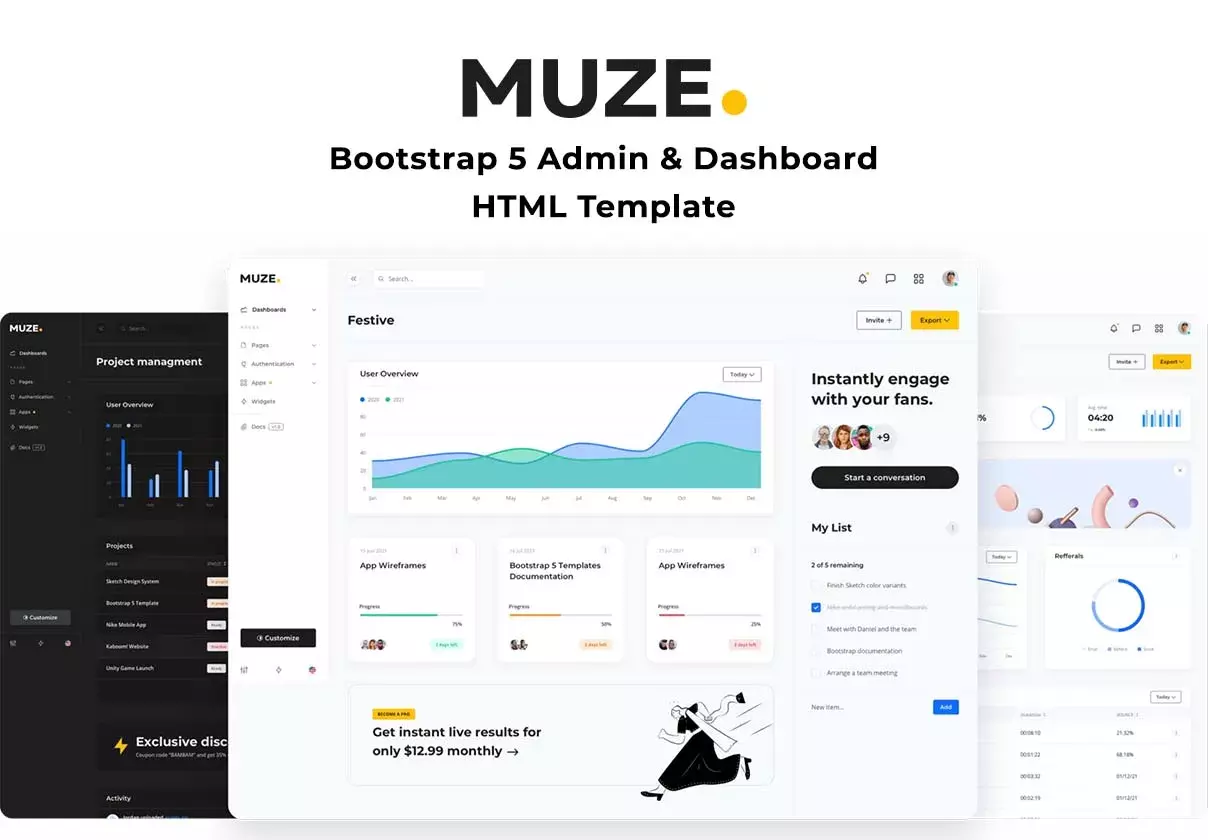 Muze Admin Dashboard Template