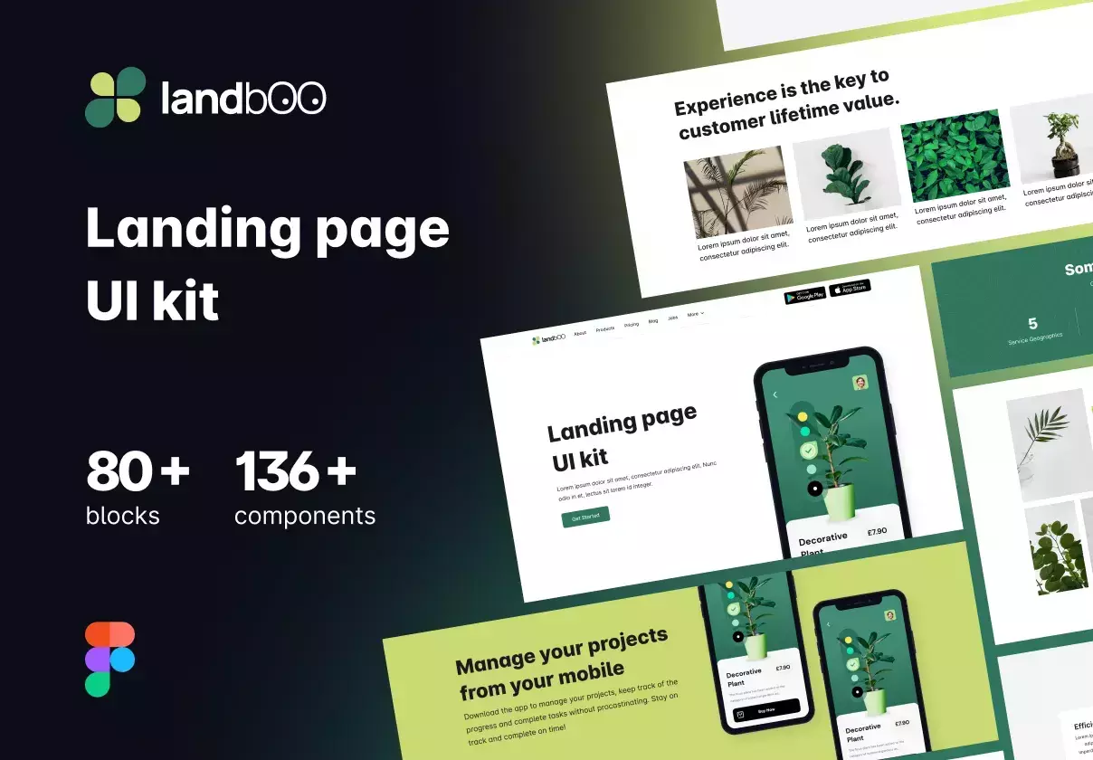 landbOO Landing page UI kit