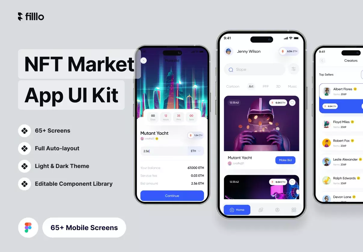 Figma iOS NFT UI Kit