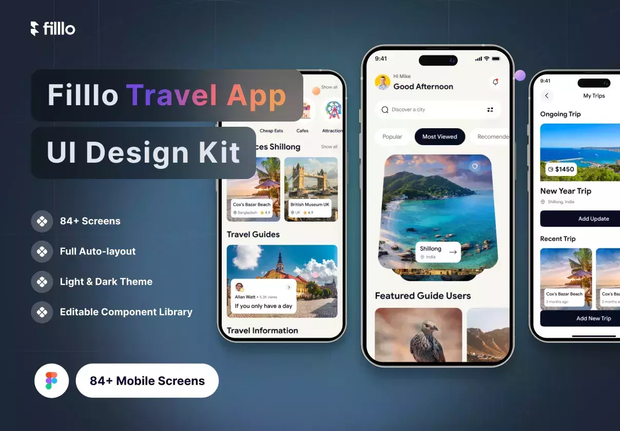 Figma iOS Travel UI Kit