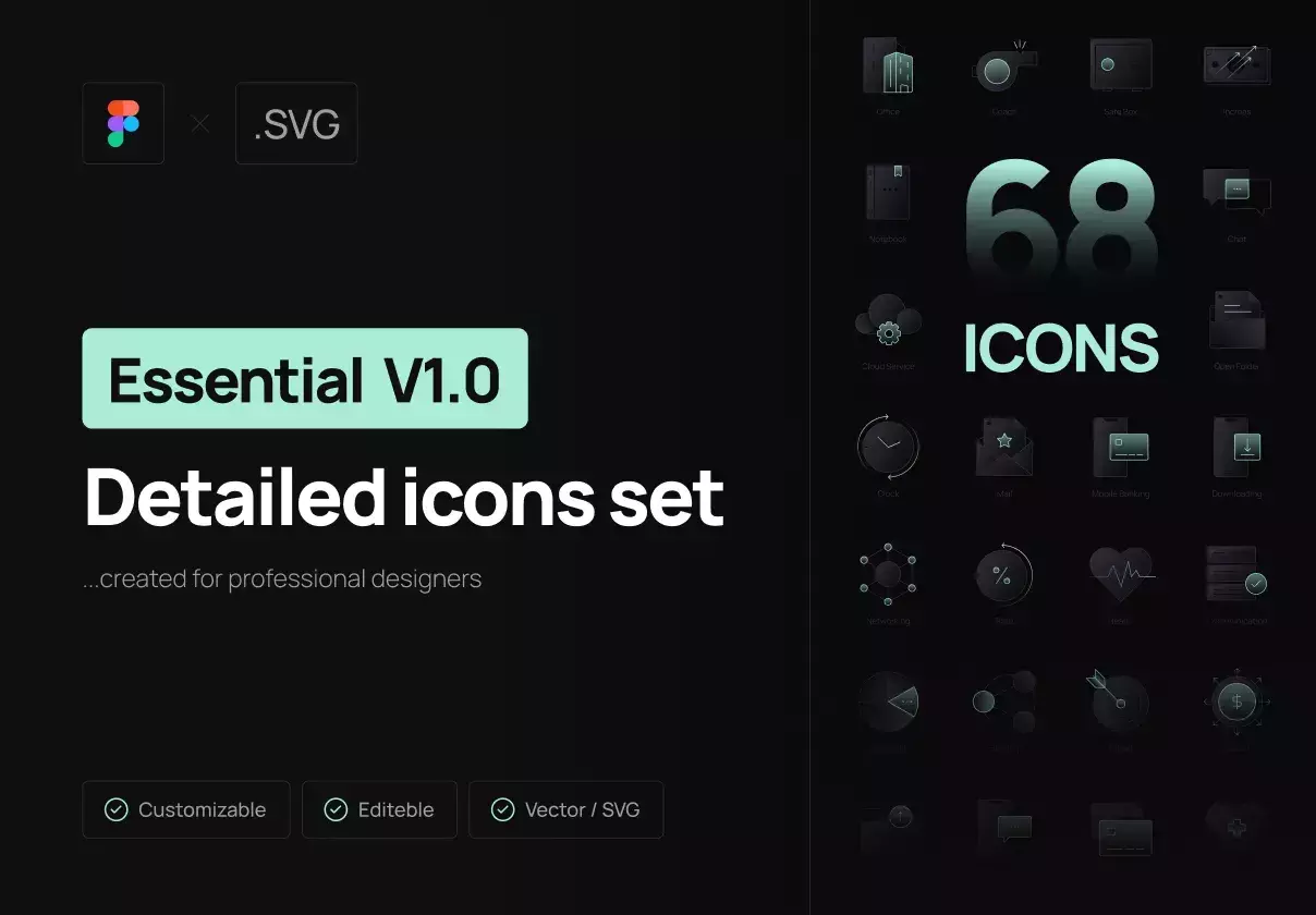 Essential V1.0 / Detailed Icons Set