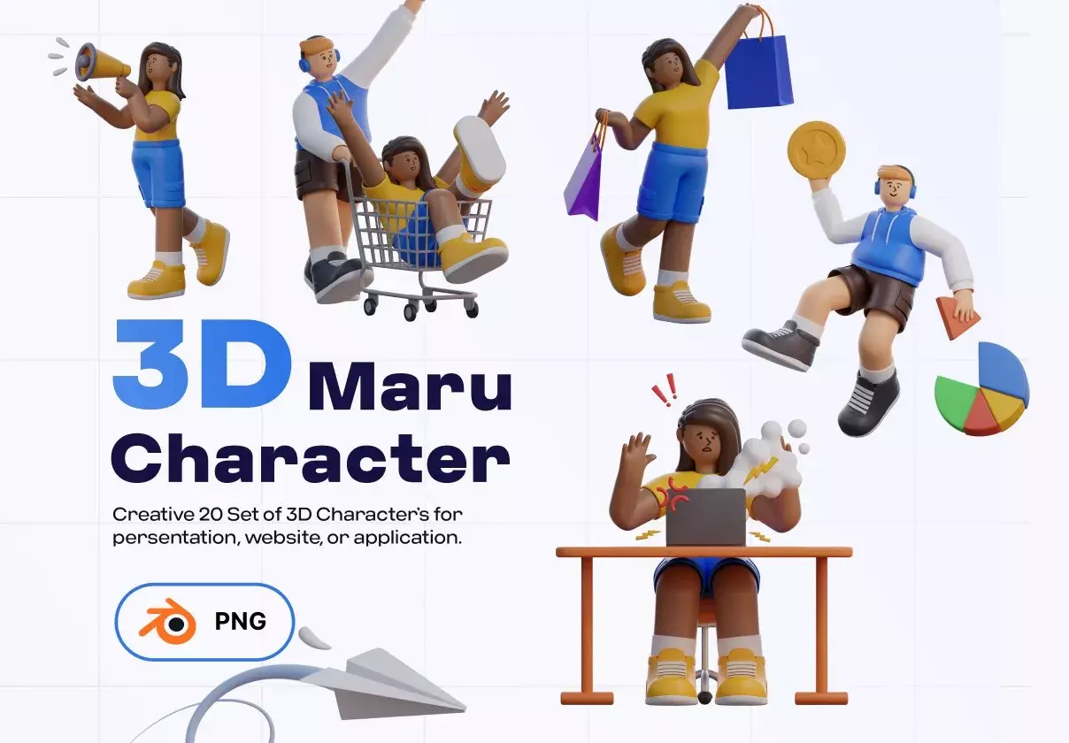 Maru 3D Characters