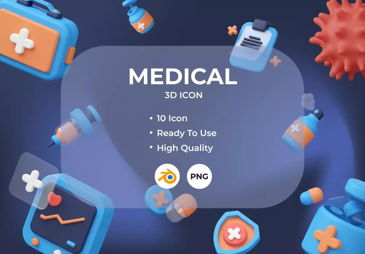 Medical 3D Illustration set