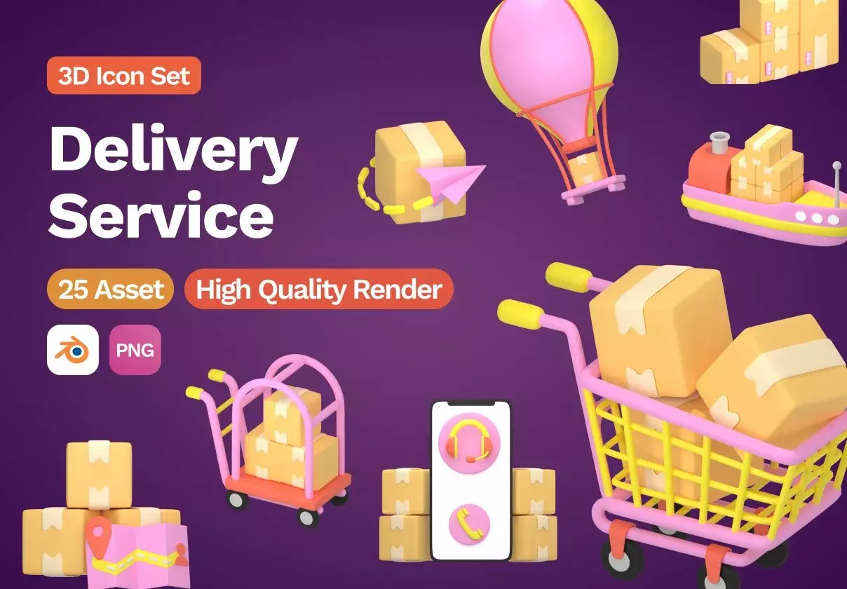 3d Delivery Services Icon