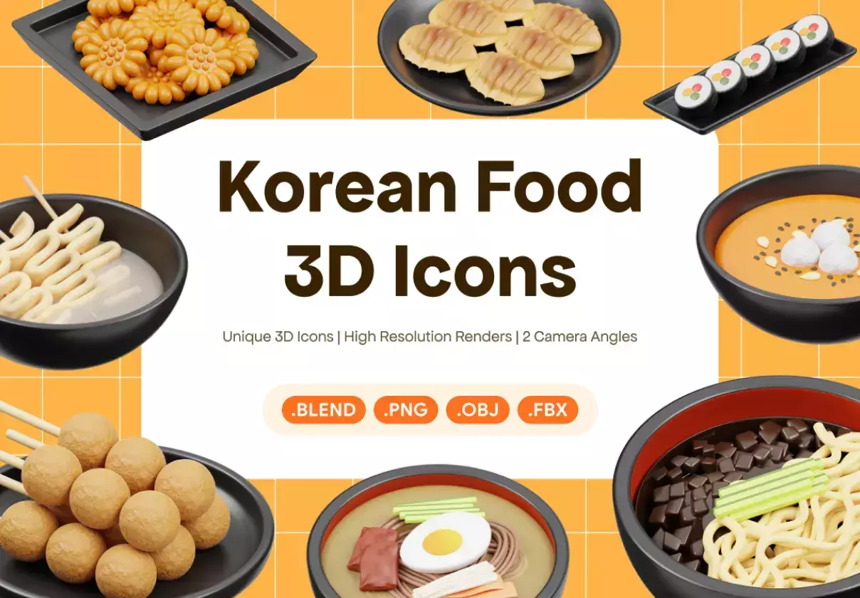 Korean Food 3D Icon