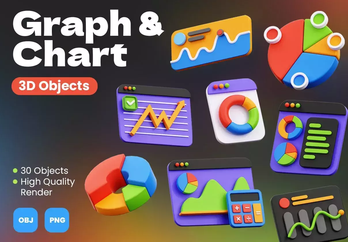 Graph and Chart 3D Objects