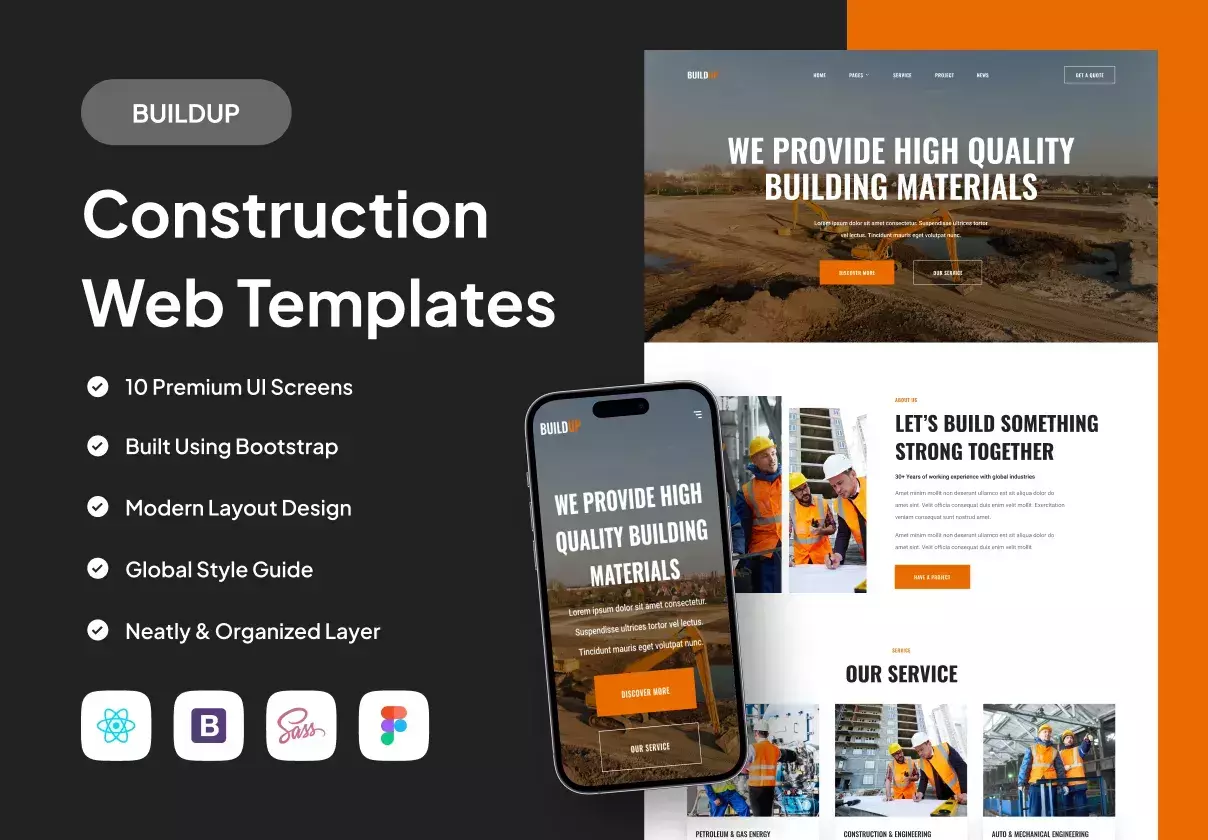 BUILDUP - Construction Web Templates