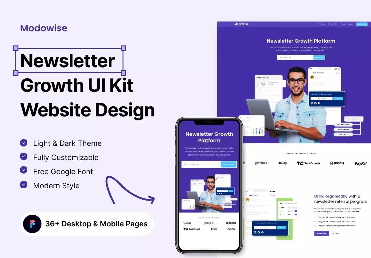 Newsletter Growth Agency UI Kit