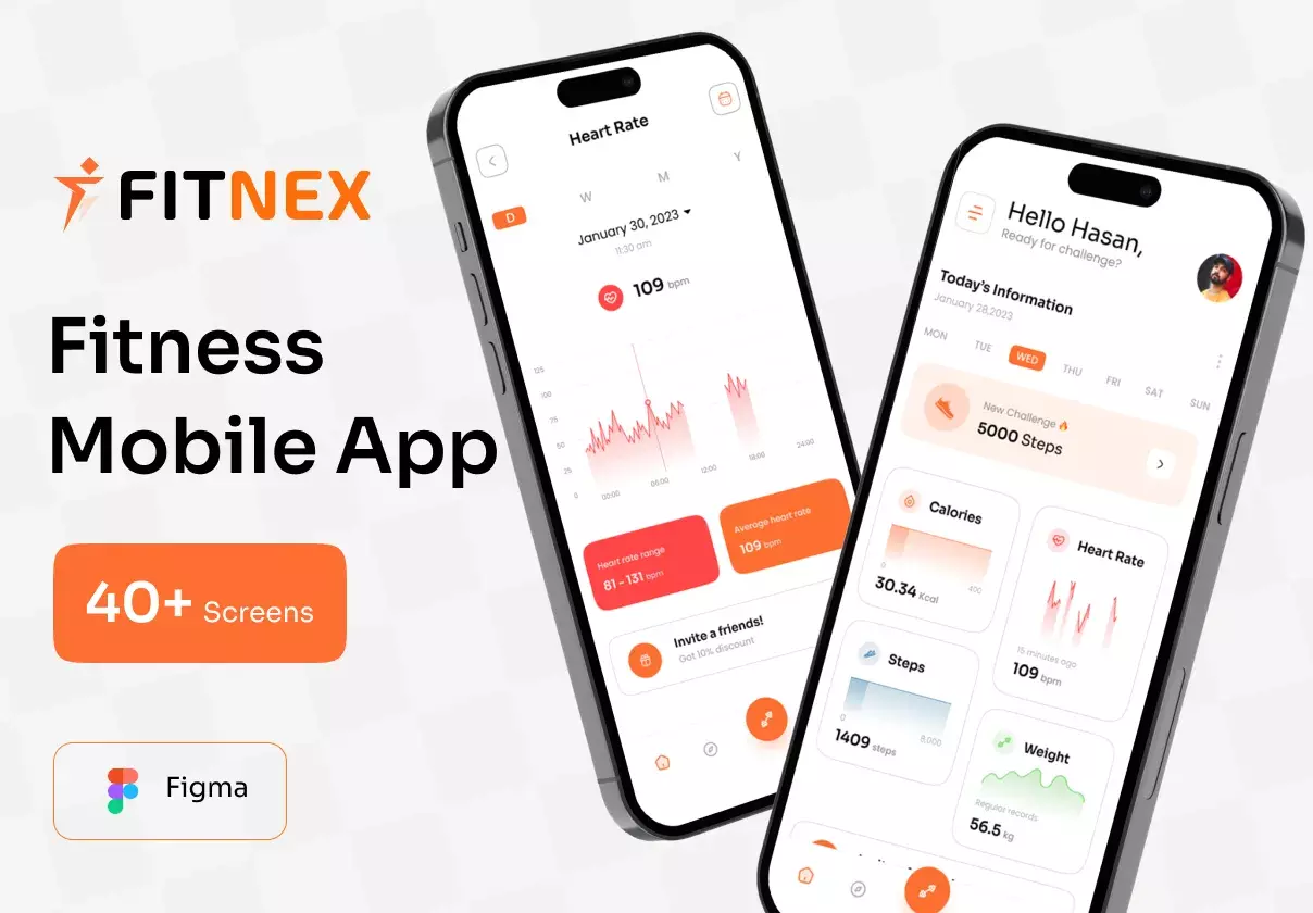 Fitnex - Fitness Mobile App UI Kit