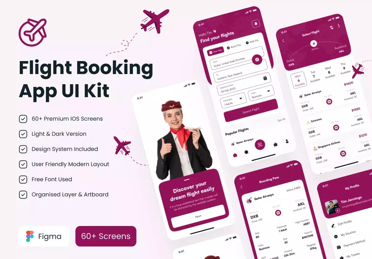 Flight Booking App UI Kit