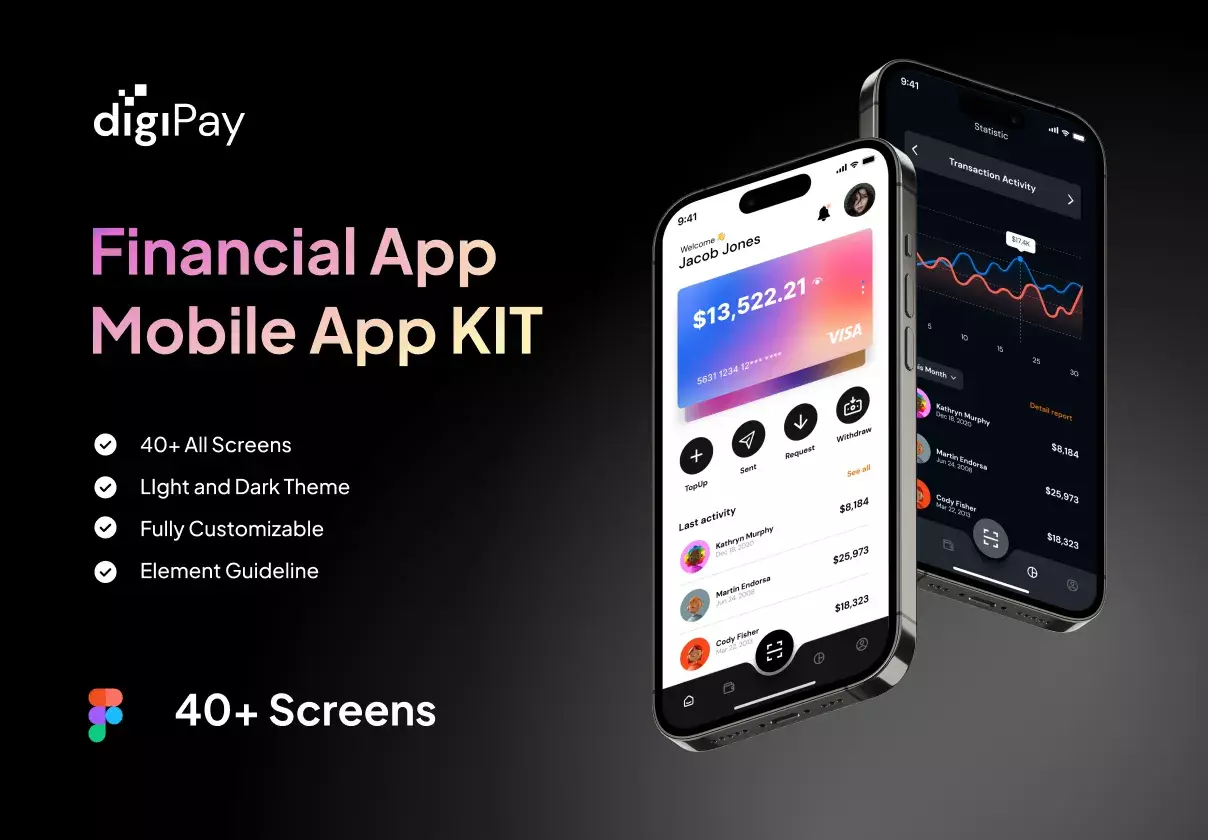 digiPay - Financial Technology App UI KIT