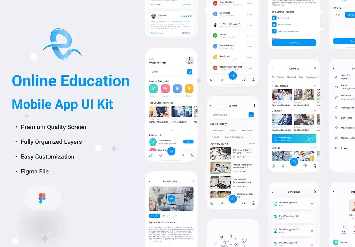 Educaze Online Education App UI Kit