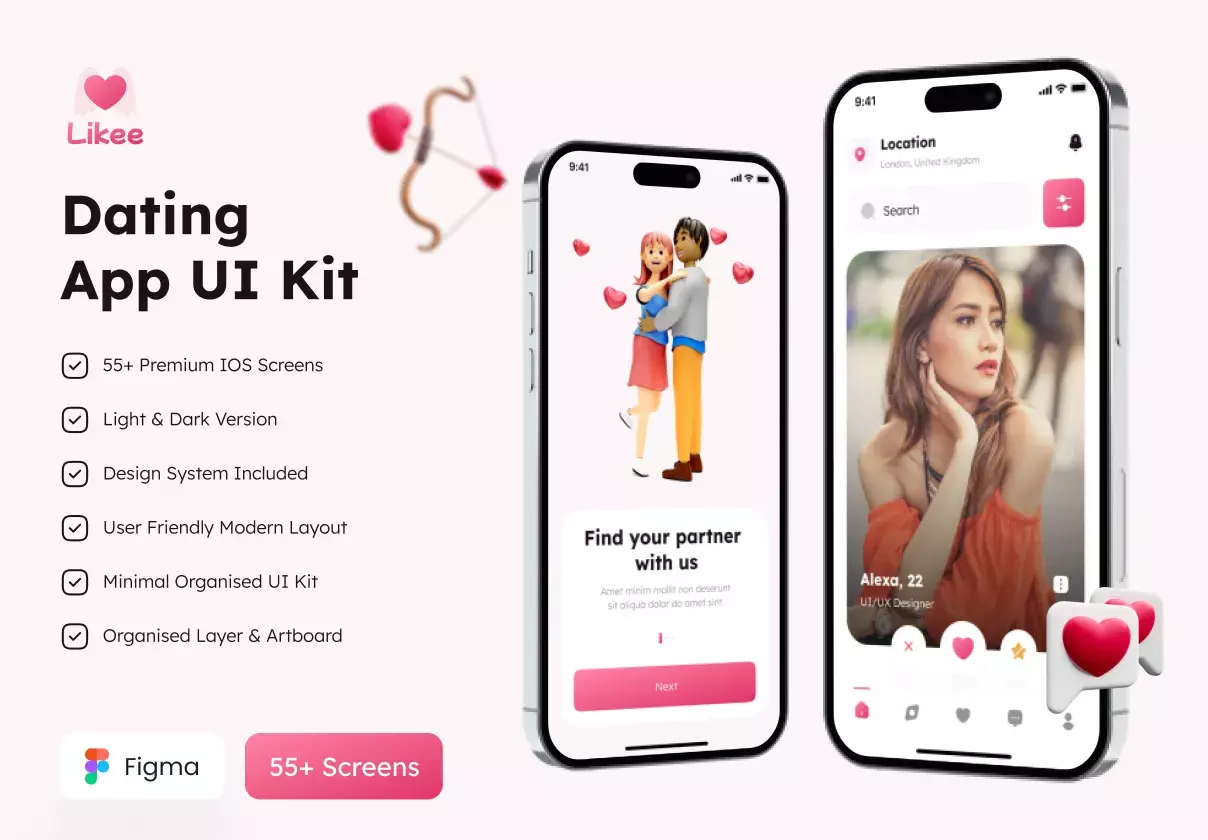 Likee - Dating App UI Kit