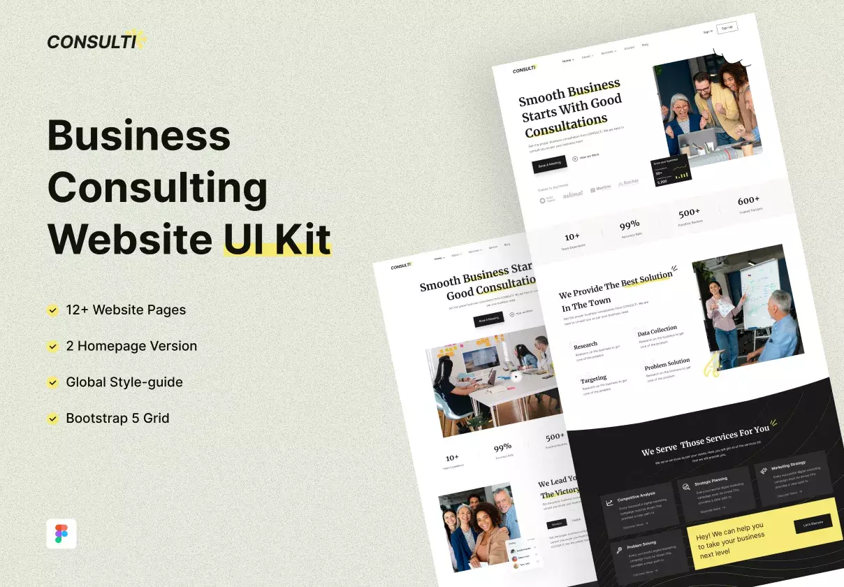 Consulti - Business Consulting Website UI Kit