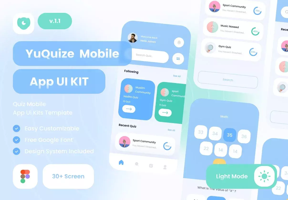 YuQuize Quiz App UI Kit