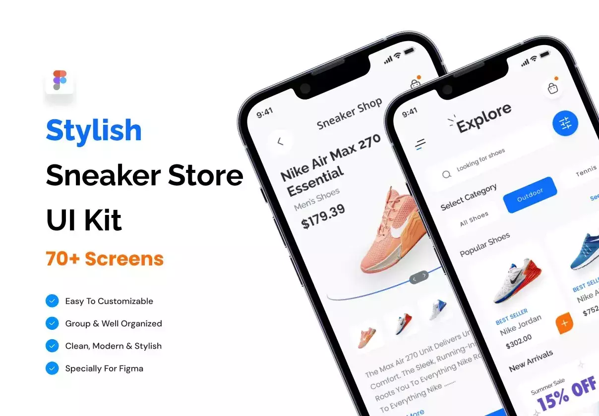 E-Commerce Sneaker Store App UI Kit