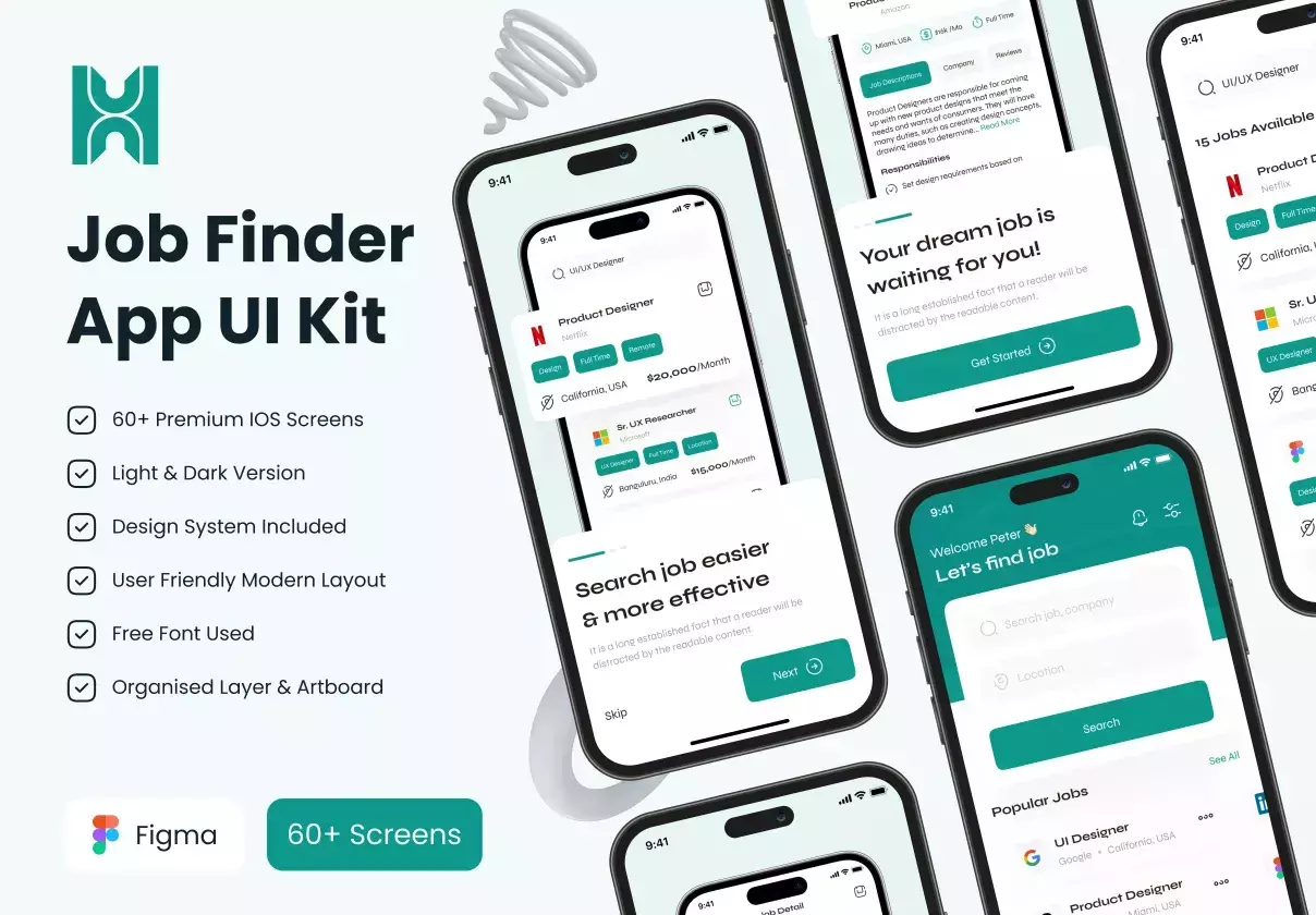 Job Finder App UI Kit