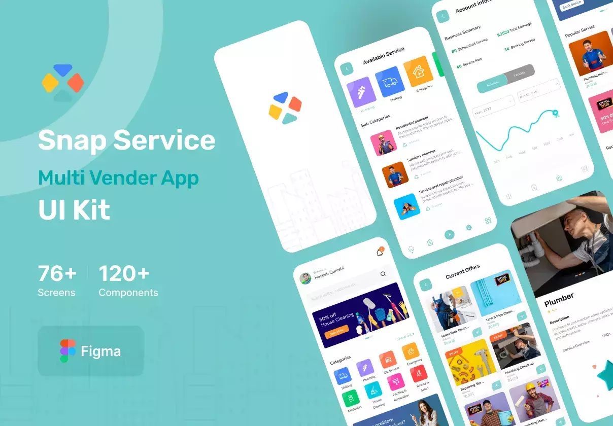 Snap Services - Multi vendor App Ui Kit