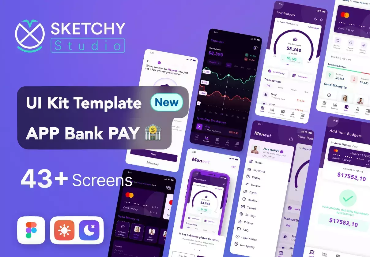 UI Design Kit APP-Banking And Payment -Moneet