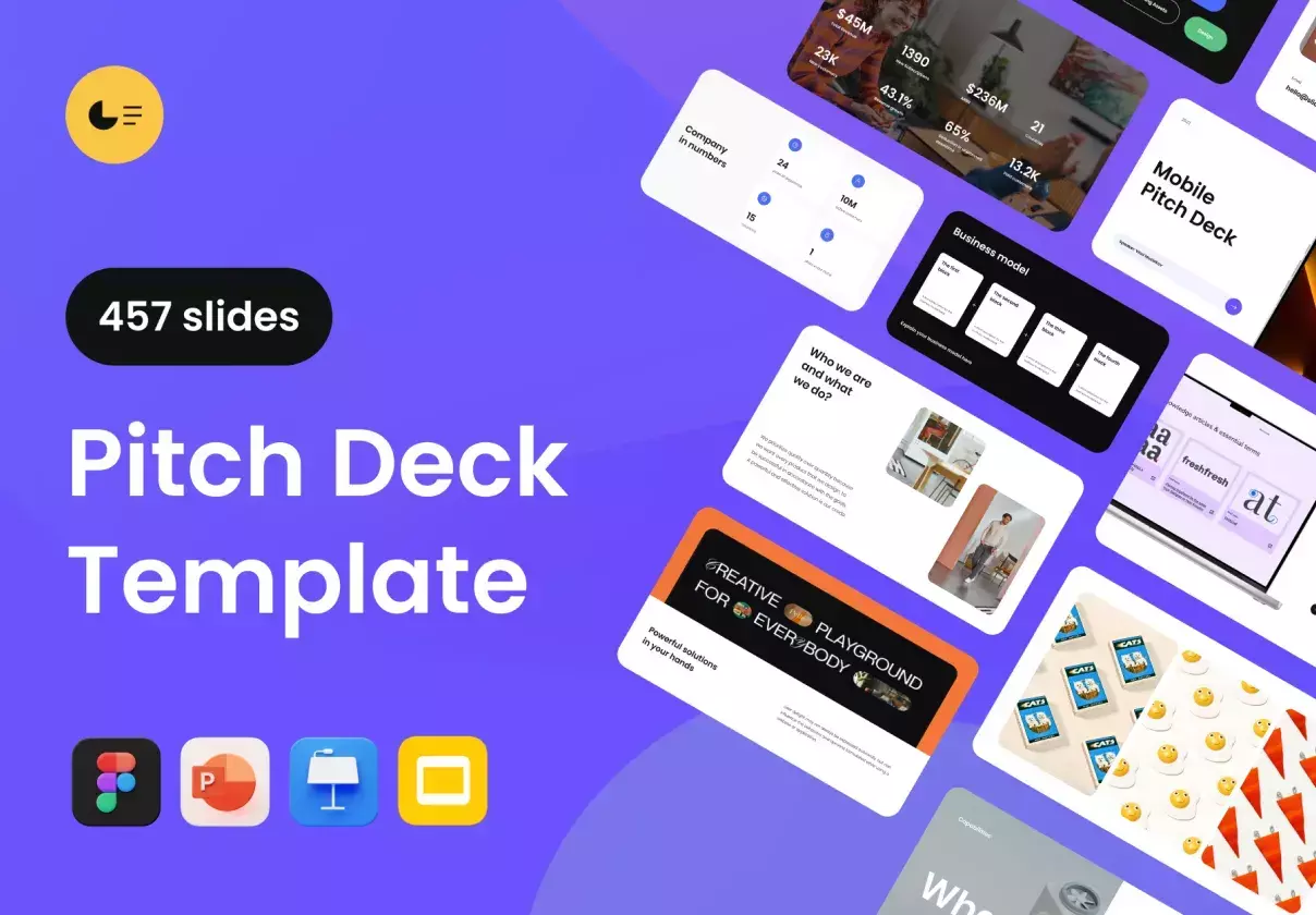 457 Slides Pitch Deck Template