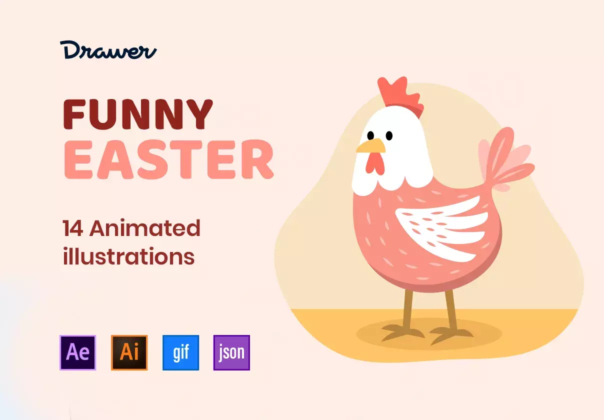 Funny Easter Animated illustrations