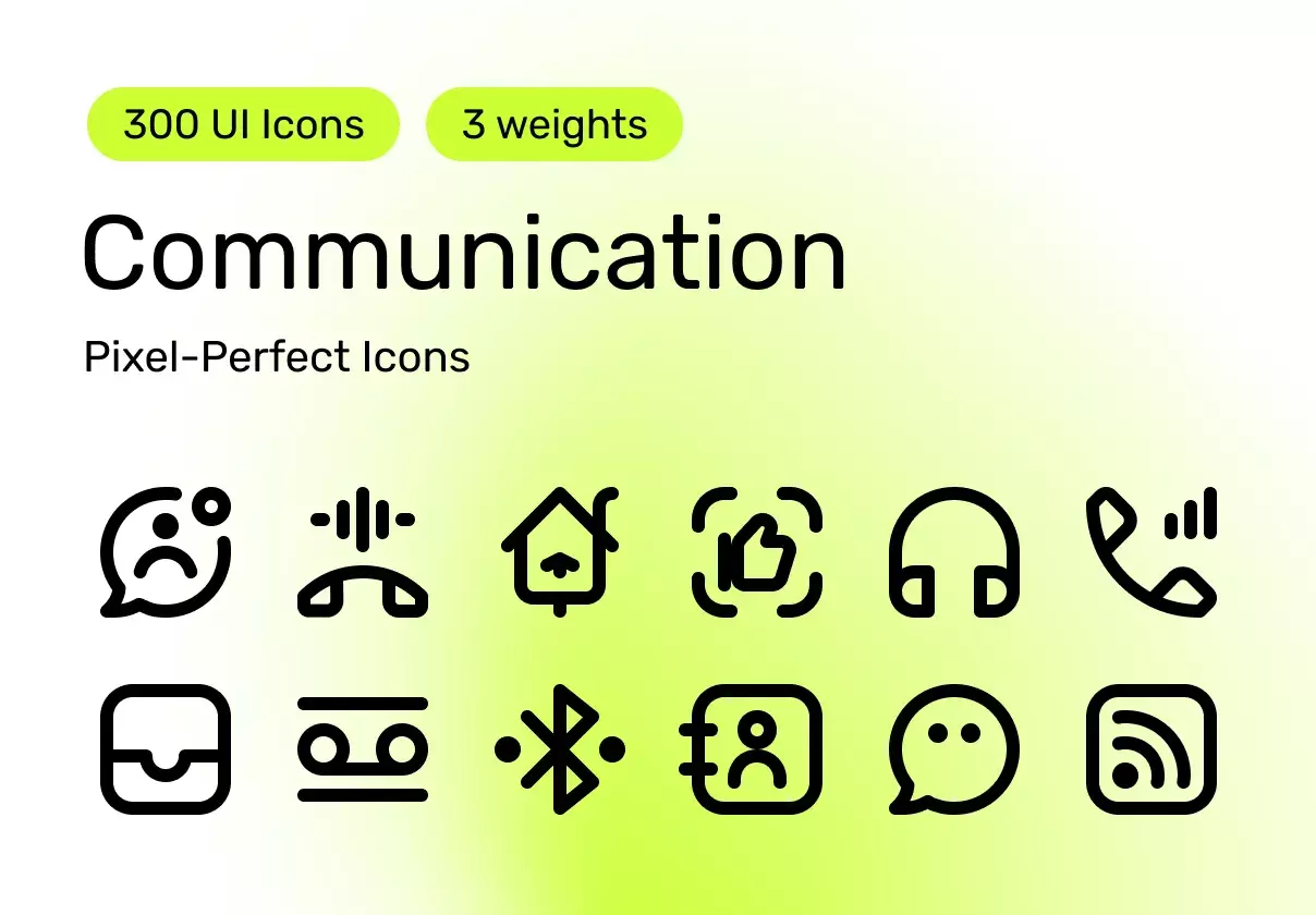 Communication — Pixel-Perfect 300 Icons