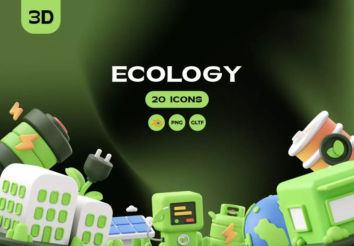 Ecology 3D Illustration