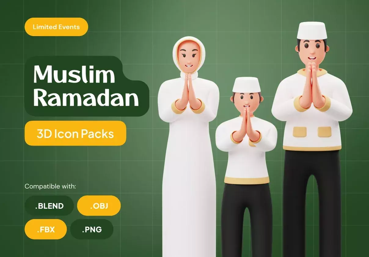 Muslim Ramadan 3D Character