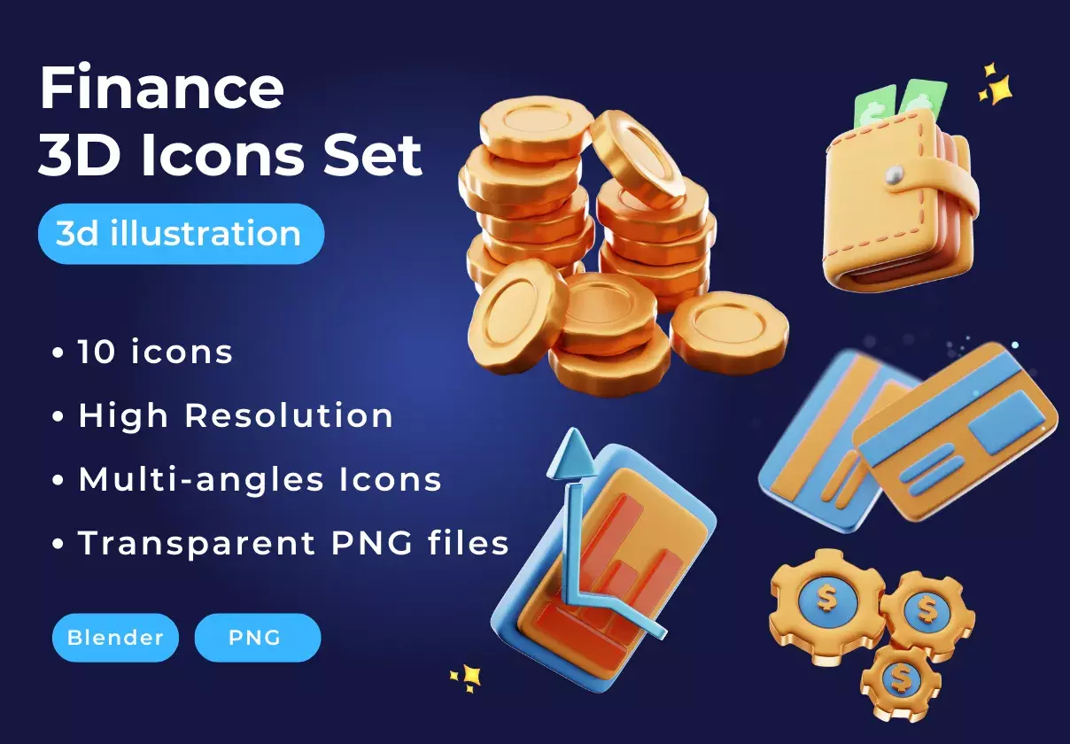 3D Stylized Finance pack