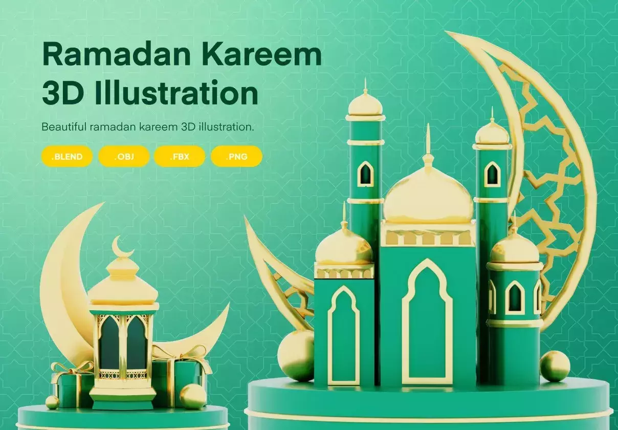 Ramadan Kareem 3D Illustration